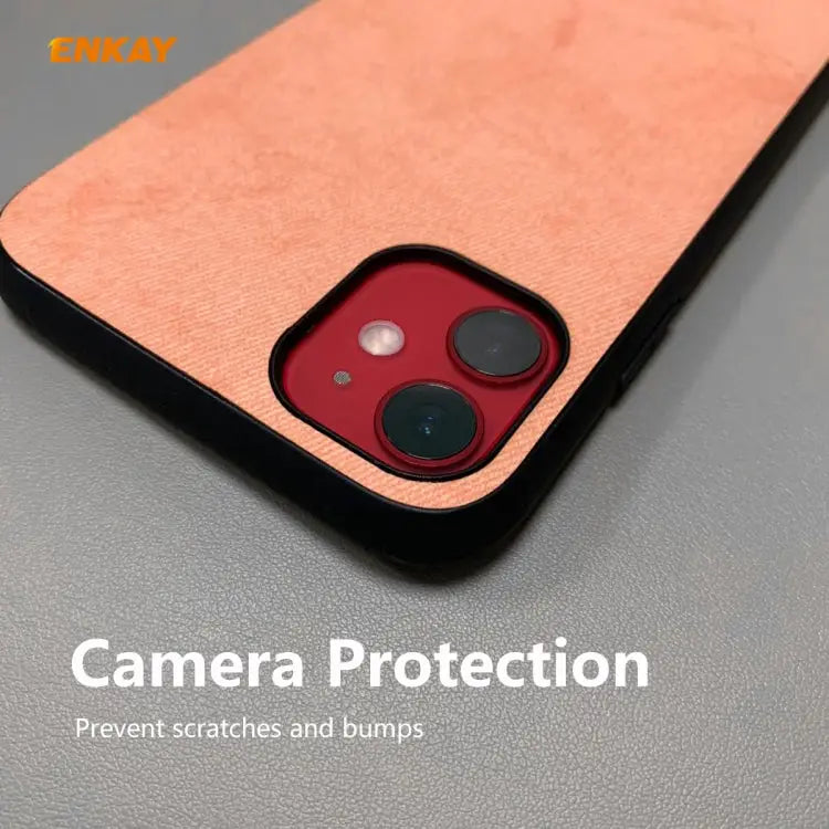 For iPhone 11 ENKAY ENK-PC0282 2 in 1 Business Series Fabric Texture PU Leather + TPU Soft Slim Case Cover ＆ 0.26mm 9H