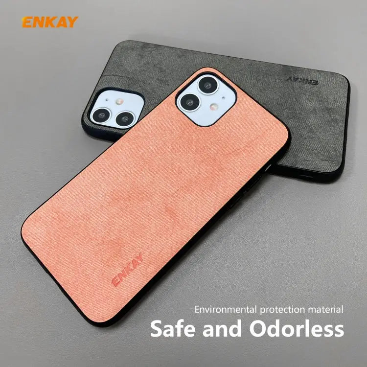 For iPhone 11 ENKAY ENK-PC0282 2 in 1 Business Series Fabric Texture PU Leather + TPU Soft Slim Case Cover ＆ 0.26mm 9H
