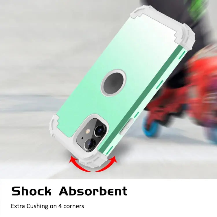 For iPhone 11 PC+ Silicone Three-piece Anti-drop Mobile Phone Protection Bback Cover For iPhone 11 - Apple Accessories