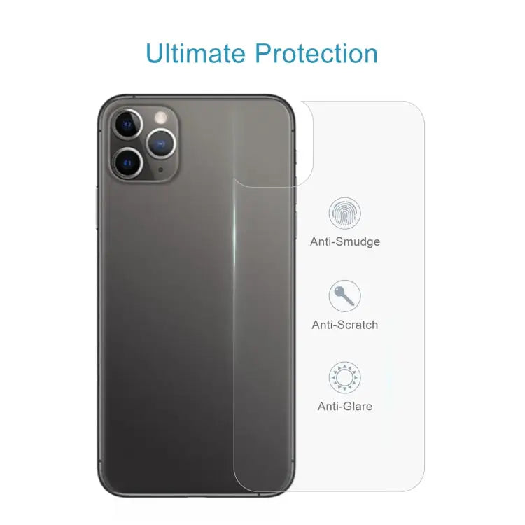 For iPhone 11 Pro 9H 2.5D Half - Screen Transparent Mobile Phone Tempered Glass Film Back Film - For iPhone 11 Pro (1