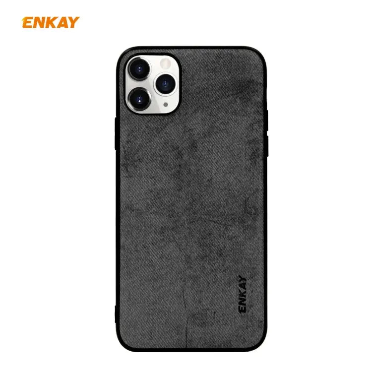 For iPhone 11 Pro ENKAY ENK-PC029 Business Series Fabric Texture PU Leather + TPU Soft Slim Case Cover For iPhone 11