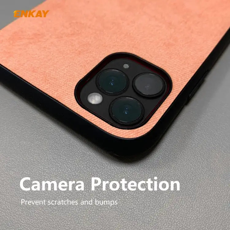 For iPhone 11 Pro ENKAY ENK-PC029 Business Series Fabric Texture PU Leather + TPU Soft Slim Case Cover For iPhone 11