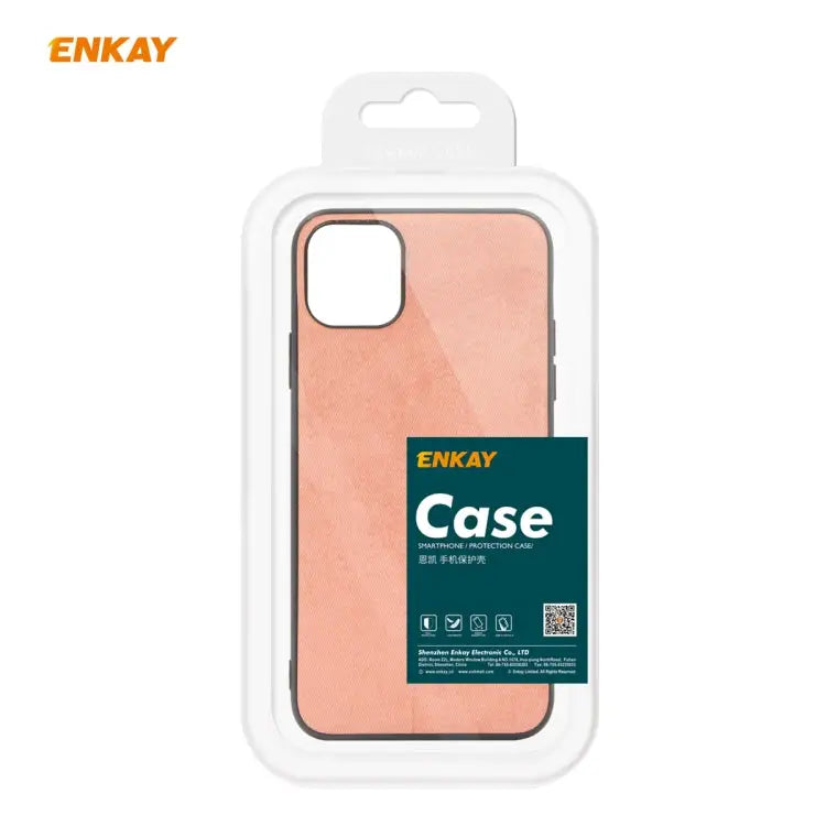 For iPhone 11 Pro ENKAY ENK-PC029 Business Series Fabric Texture PU Leather + TPU Soft Slim Case Cover For iPhone 11