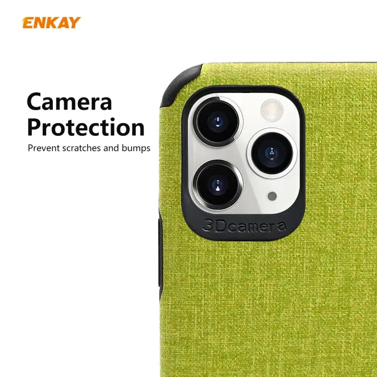 For iPhone 11 Pro ENKAY ENK-PC0322 2 in 1 Business Series Denim Texture PU Leather + TPU Soft Slim Case Cover ＆ 0.26mm