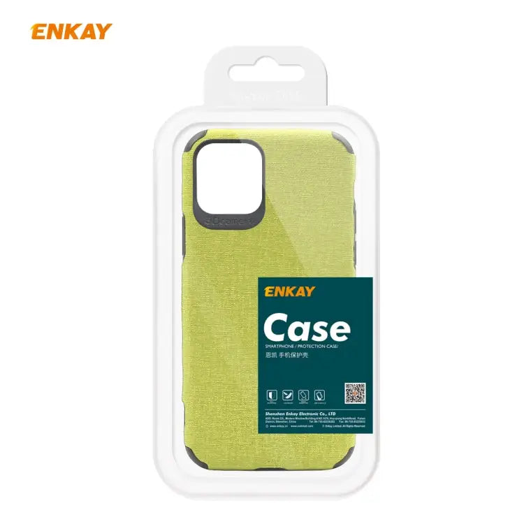 For iPhone 11 Pro ENKAY ENK-PC0322 2 in 1 Business Series Denim Texture PU Leather + TPU Soft Slim Case Cover ＆ 0.26mm
