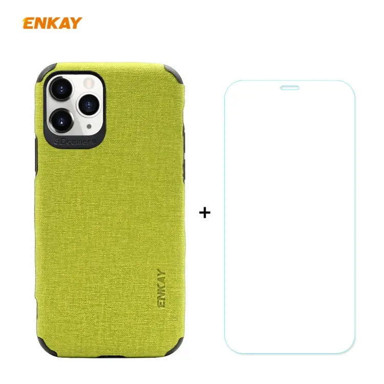 For iPhone 11 Pro ENKAY ENK-PC0322 2 in 1 Business Series Denim Texture PU Leather + TPU Soft Slim Case Cover ＆ 0.26mm