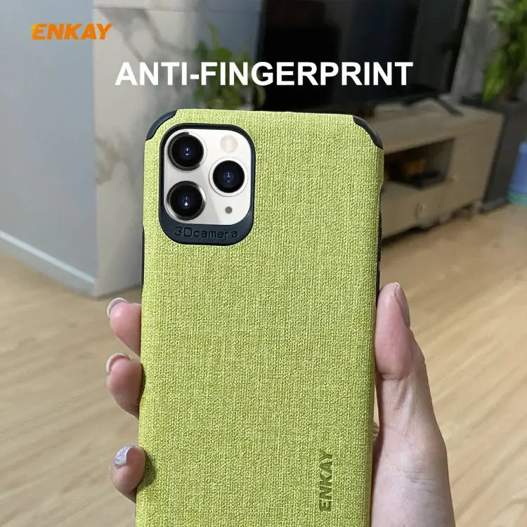 For iPhone 11 Pro ENKAY ENK-PC0322 2 in 1 Business Series Denim Texture PU Leather + TPU Soft Slim Case Cover ＆ 0.26mm