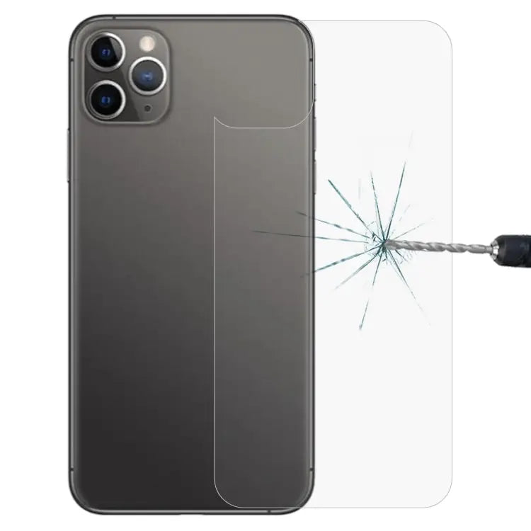 For iPhone 11 Pro Max 9H 2.5D Half - Screen Transparent Mobile Phone Tempered Glass Film Back Film - For iPhone 11 Pro