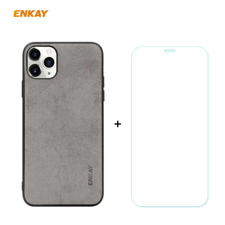 For iPhone 11 Pro Max ENKAY ENK-PC0302 2 in 1 Business Series Fabric Texture PU Leather + TPU Soft Slim Case Cover ＆
