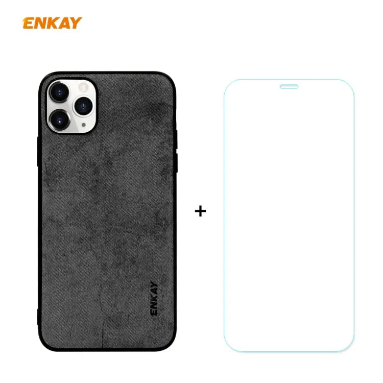 For iPhone 11 Pro Max ENKAY ENK-PC0302 2 in 1 Business Series Fabric Texture PU Leather + TPU Soft Slim Case Cover ＆