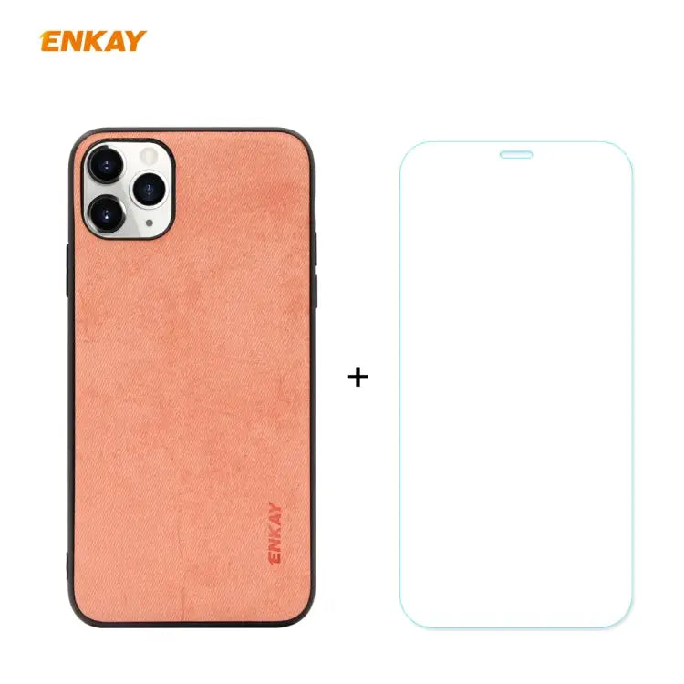 For iPhone 11 Pro Max ENKAY ENK-PC0302 2 in 1 Business Series Fabric Texture PU Leather + TPU Soft Slim Case Cover ＆