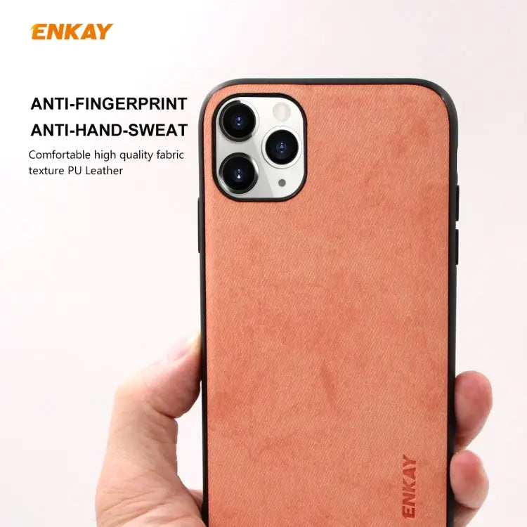 For iPhone 11 Pro Max ENKAY ENK-PC0302 2 in 1 Business Series Fabric Texture PU Leather + TPU Soft Slim Case Cover ＆