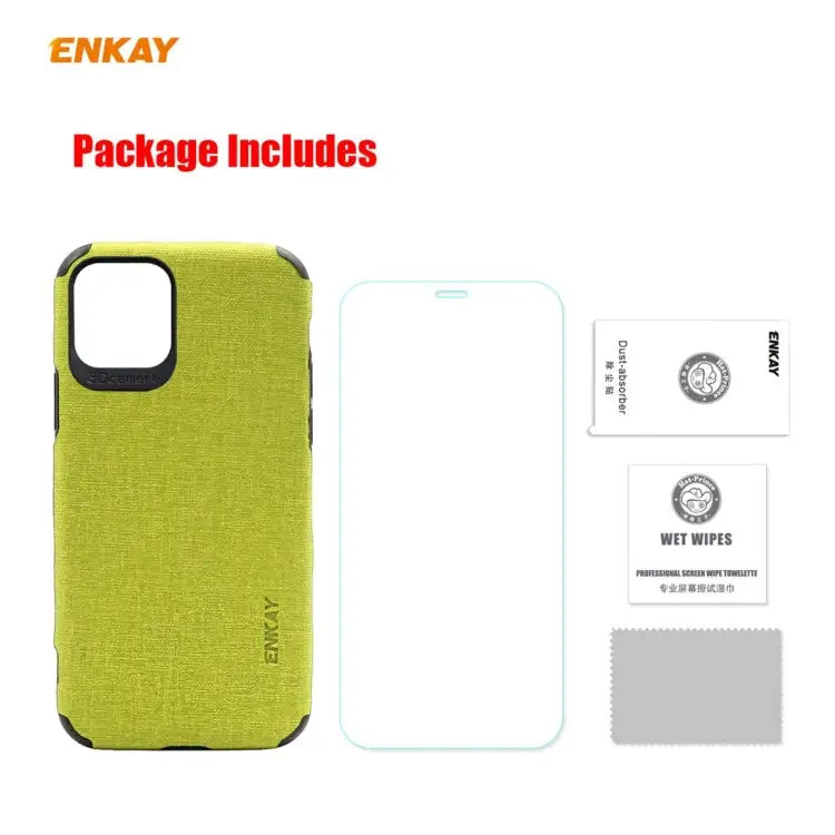 For iPhone 11 Pro Max ENKAY ENK-PC0332 2 in 1 Business Series Denim Texture PU Leather + TPU Soft Slim Case Cover ＆