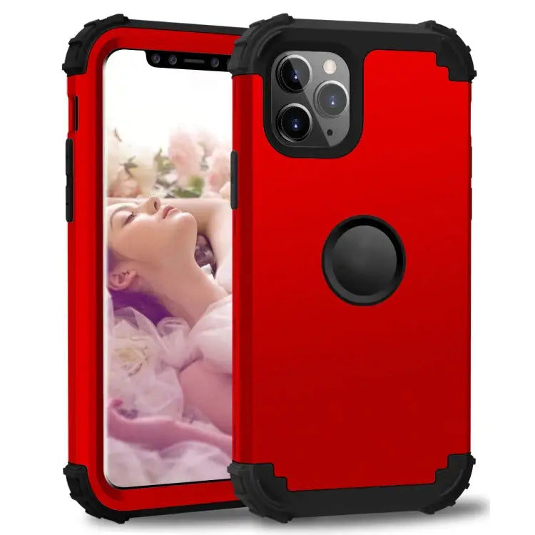 For iPhone 11 Pro Max PC+ Silicone Three-piece Anti-drop Mobile Phone Protection Bback Cover For iPhone 11 Pro Max