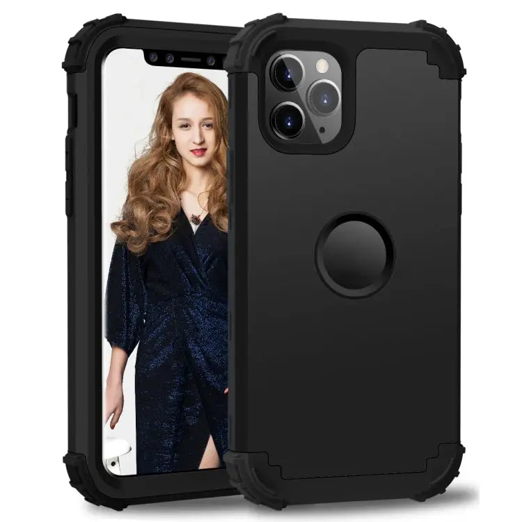 For iPhone 11 Pro Max PC+ Silicone Three-piece Anti-drop Mobile Phone Protection Bback Cover For iPhone 11 Pro Max