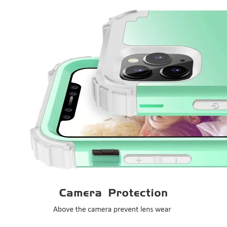 For iPhone 11 Pro Max PC+ Silicone Three-piece Anti-drop Mobile Phone Protection Bback Cover For iPhone 11 Pro Max