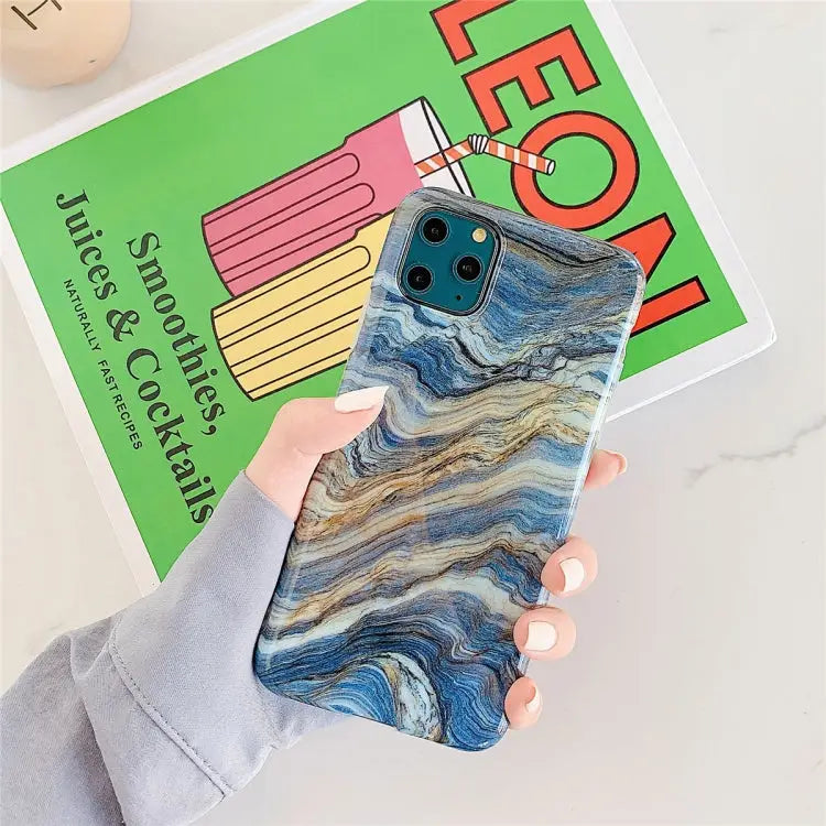 For iPhone 11 Pro Max TPU Smooth Marbled IMD Mobile Phone Case For iPhone 11 Pro Max - For iPhone 11 Pro Max / Granite