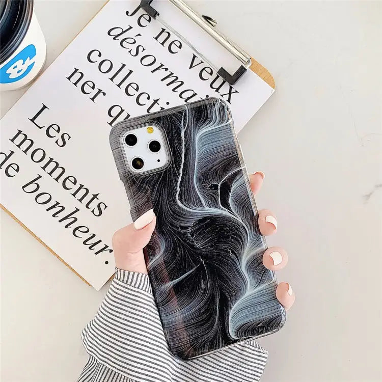 For iPhone 11 Pro Max TPU Smooth Marbled IMD Mobile Phone Case For iPhone 11 Pro Max - For iPhone 11 Pro Max / Granite