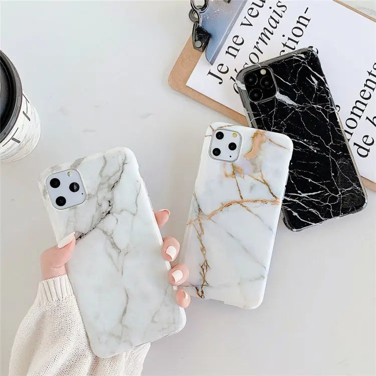 For iPhone 11 Pro Max TPU Smooth Marbled IMD Mobile Phone Case For iPhone 11 Pro Max - Apple Accessories