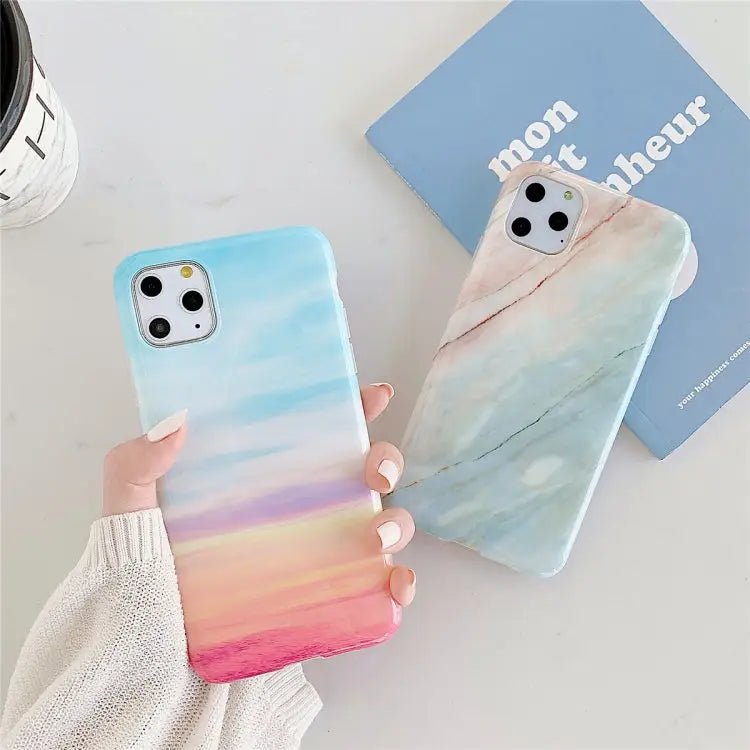 For iPhone 11 Pro Max TPU Smooth Marbled IMD Mobile Phone Case For iPhone 11 Pro Max - Apple Accessories