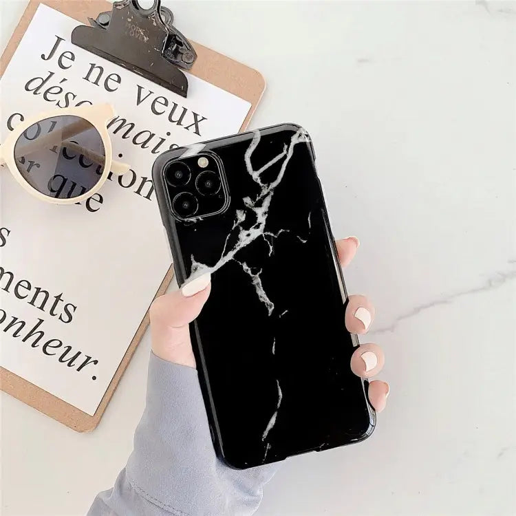 For iPhone 11 Pro Max TPU Smooth Marbled IMD Mobile Phone Case For iPhone 11 Pro Max - For iPhone 11 Pro Max / Gold