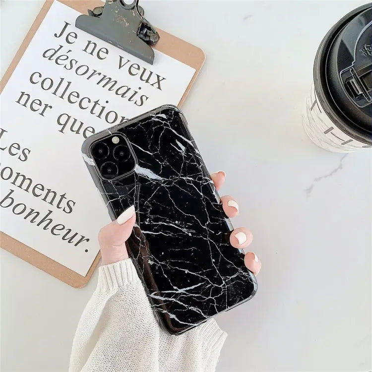 For iPhone 11 Pro Max TPU Smooth Marbled IMD Mobile Phone Case For iPhone 11 Pro Max - For iPhone 11 Pro Max / Gold
