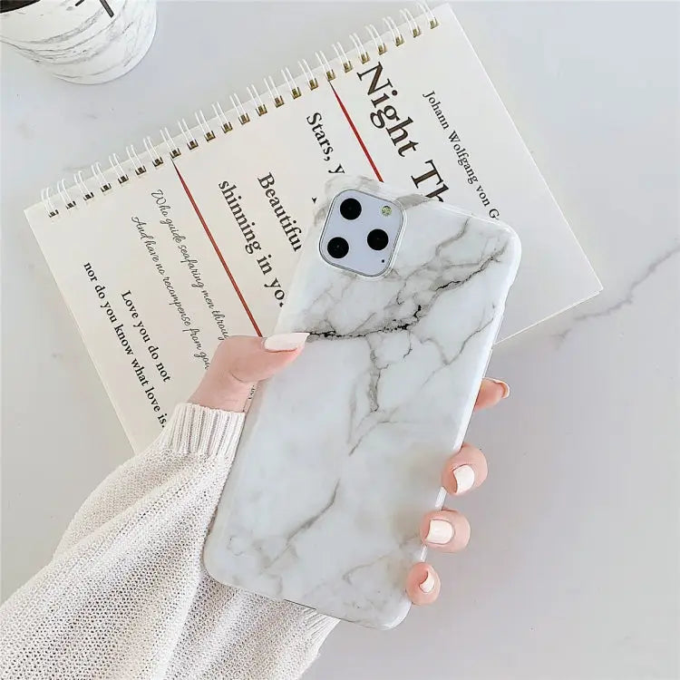 For iPhone 11 Pro Max TPU Smooth Marbled IMD Mobile Phone Case For iPhone 11 Pro Max - For iPhone 11 Pro Max / Snow