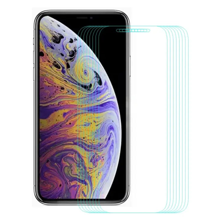For iPhone 11 Pro Max / XS Max 10pcs ENKAY Hat-Prince 0.26mm 9H 2.5D Tempered Glass Film - For XS Max (10 PCS)