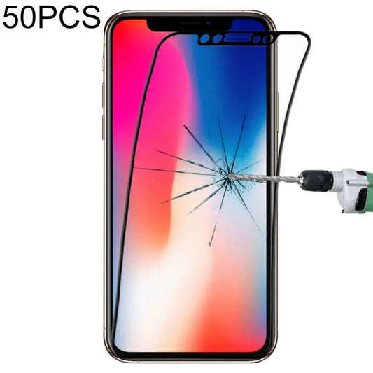 For iPhone 11 Pro Max / XS Max 50pcs 0.1mm 9H Full Screen Flexible Fiber Tempered Glass Film - For iPhone 11 Pro Max