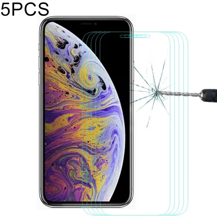 For iPhone 11 Pro Max / XS Max 5pcs ENKAY Hat-Prince 0.26mm 9H 2.5D Tempered Glass Film - For XS Max (5 PCS)