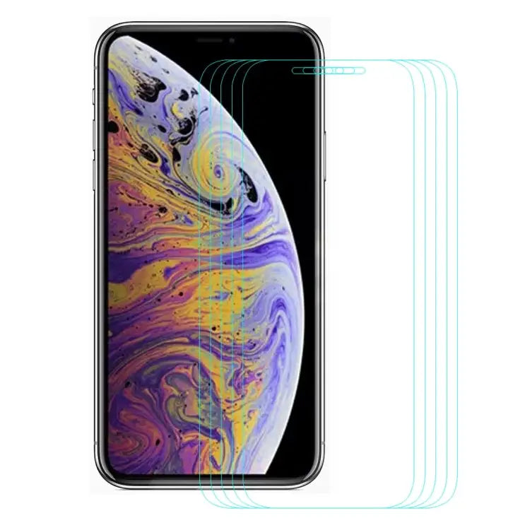For iPhone 11 Pro Max / XS Max 5pcs ENKAY Hat-Prince 0.26mm 9H 2.5D Tempered Glass Film - For XS Max (5 PCS)