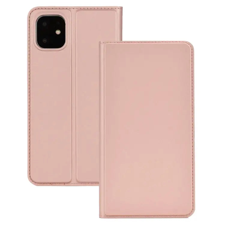 For iPhone 11 Pro Ultra-thin Voltage Plain Magnetic Suction Card Is Suitable TPU + PU Mobile Phone Jacket with Chuck