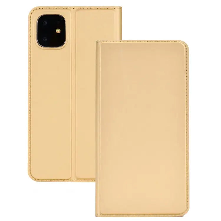 For iPhone 11 Pro Ultra-thin Voltage Plain Magnetic Suction Card Is Suitable TPU + PU Mobile Phone Jacket with Chuck