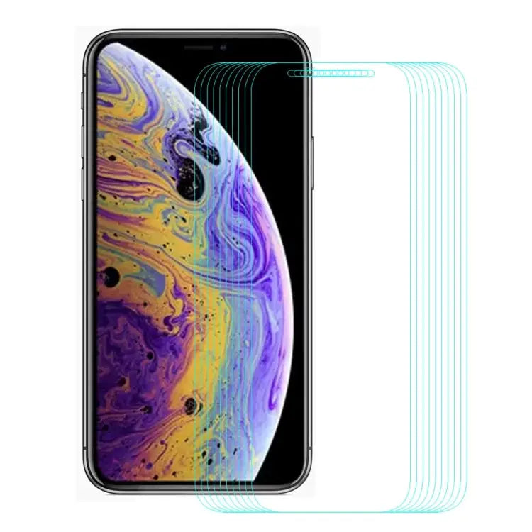 For iPhone 11 Pro / XS / X 10pcs ENKAY Hat-Prince 0.26mm 9H 2.5D Tempered Glass Film - For XS (10 PCS)