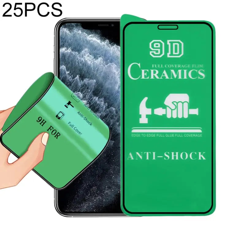 For iPhone 11 Pro / XS / X 25pcs 2.5D Full Glue Full Cover Ceramics Film - For iPhone X / XS / 11 Pro (25 PCS)