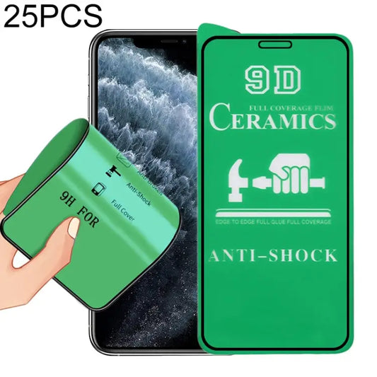 For iPhone 11 Pro / XS / X 25pcs 2.5D Full Glue Full Cover Ceramics Film - For iPhone X / XS / 11 Pro (25 PCS)