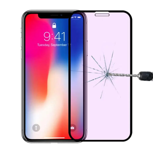 For iPhone 11 Pro / XS / X Anti-scratch 9H 10D Full Screen Purple-ray Tempered Glass Film - iPhone XS / X