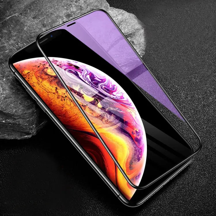 For iPhone 11 Pro / XS / X mocolo 0.33mm 9H 3D Round Edge Anti Blue-ray Tempered Glass Film - iPhone XS / X
