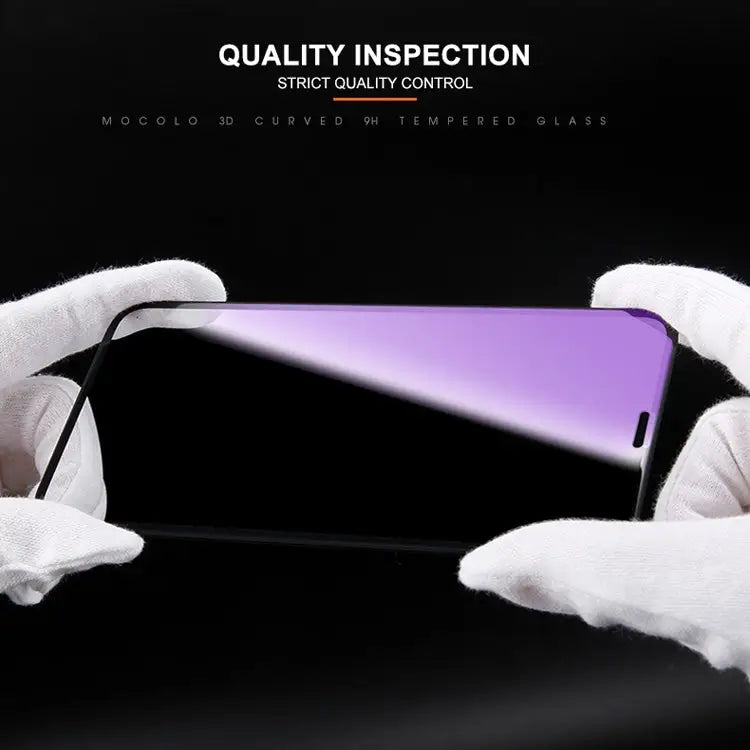 For iPhone 11 Pro / XS / X mocolo 0.33mm 9H 3D Round Edge Anti Blue-ray Tempered Glass Film - iPhone XS / X