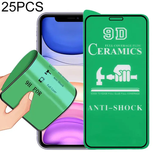 For iPhone 11 / XR 25pcs 2.5D Full Glue Full Cover Ceramics Film - For iPhone 11 / XR (25 PCS)