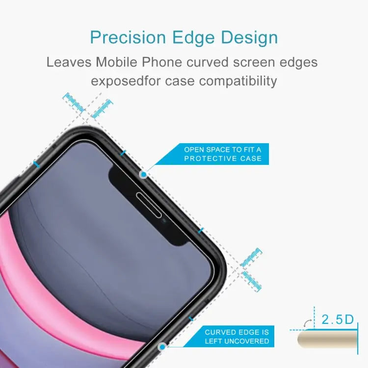 For iPhone 11 / XR 2pcs 0.26mm 9H 2.5D Tempered Glass Film - For iPhone 11 / XR(2 PCS)