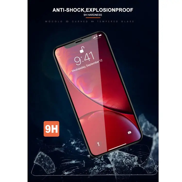 For iPhone 11 / XR mocolo 0.33mm 9H 3D Round Edge Tempered Glass Film - iPhone XR