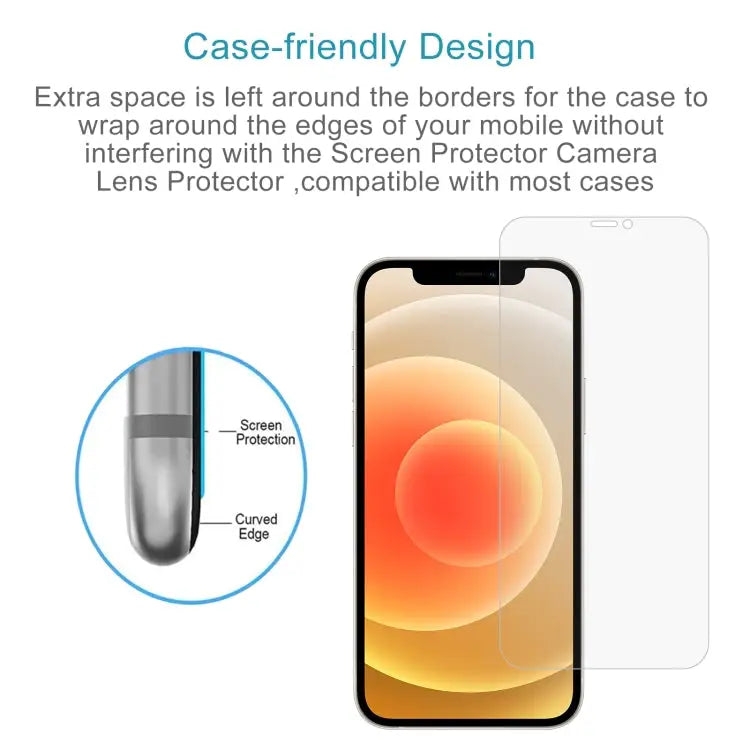 For iPhone 12 / 12 Pro 10pcs 0.26mm 9H 2.5D Tempered Glass Film (Open Hole) - For iPhone 12 / 12 Pro