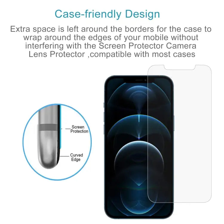 For iPhone 12 Pro Max 0.26mm 9H 2.5D Tempered Glass Film (Slotted) - For iPhone 12 Pro Max