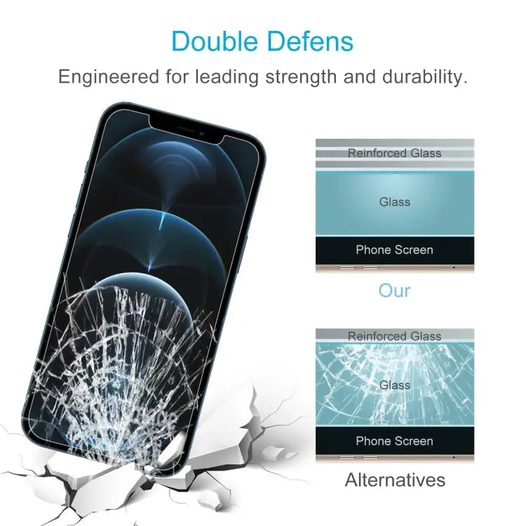 For iPhone 12 Pro Max 0.26mm 9H 2.5D Tempered Glass Film (Slotted) - For iPhone 12 Pro Max