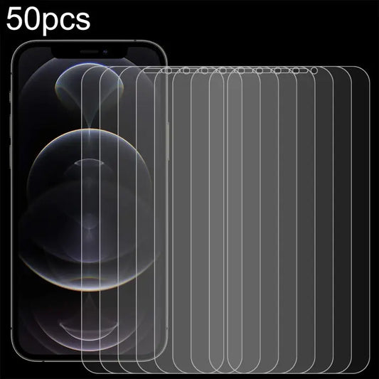 For iPhone 12 Pro Max 50pcs 0.26mm 9H 2.5D Tempered Glass Film (Open Hole) - For iPhone 12 Pro Max