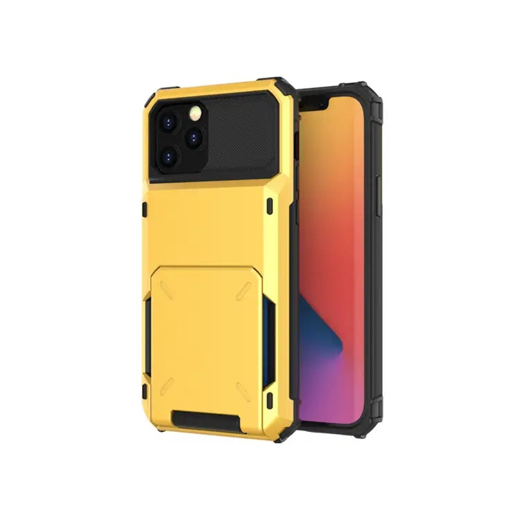 For iPhone 12 Pro / 12 Max Scratch-Resistant Shockproof Heavy Duty Rugged Armor Protective Case with Card Solt