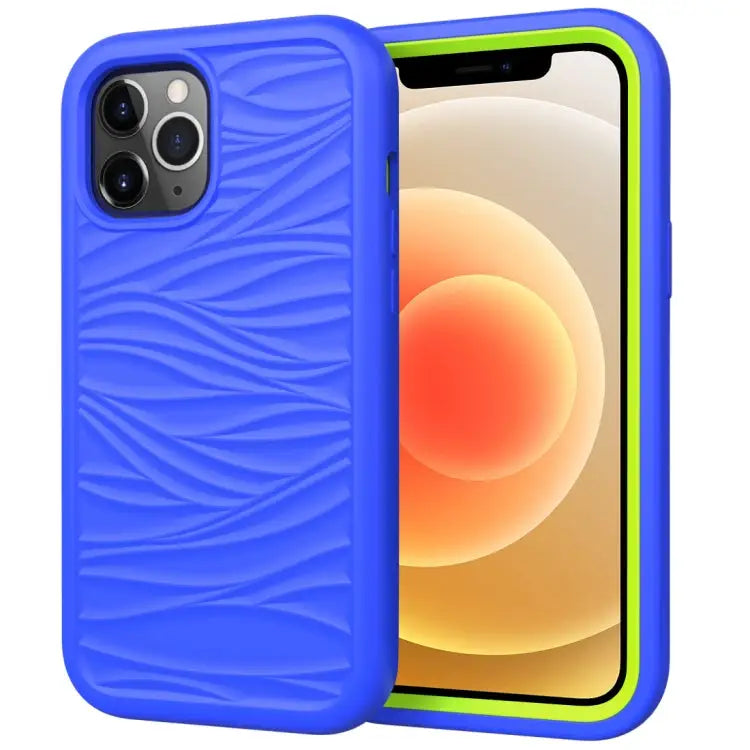 For iPhone 12 Wave Pattern 3 in 1 Silicone + PC Shockproof Protective Case For iPhone 12 mini - For iPhone 12 mini