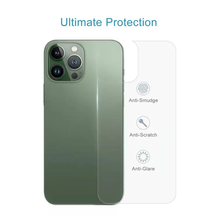 For iPhone 13 9H 2.5D Half-screen Transparent Back Tempered Glass Film - Apple Accessories