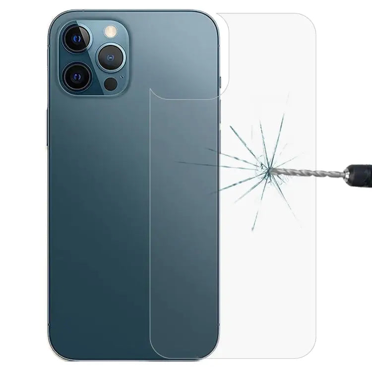 For iPhone 13 9H 2.5D Half-screen Transparent Back Tempered Glass Film - For iPhone 12 Pro Max(1 PC) - Apple Accessories